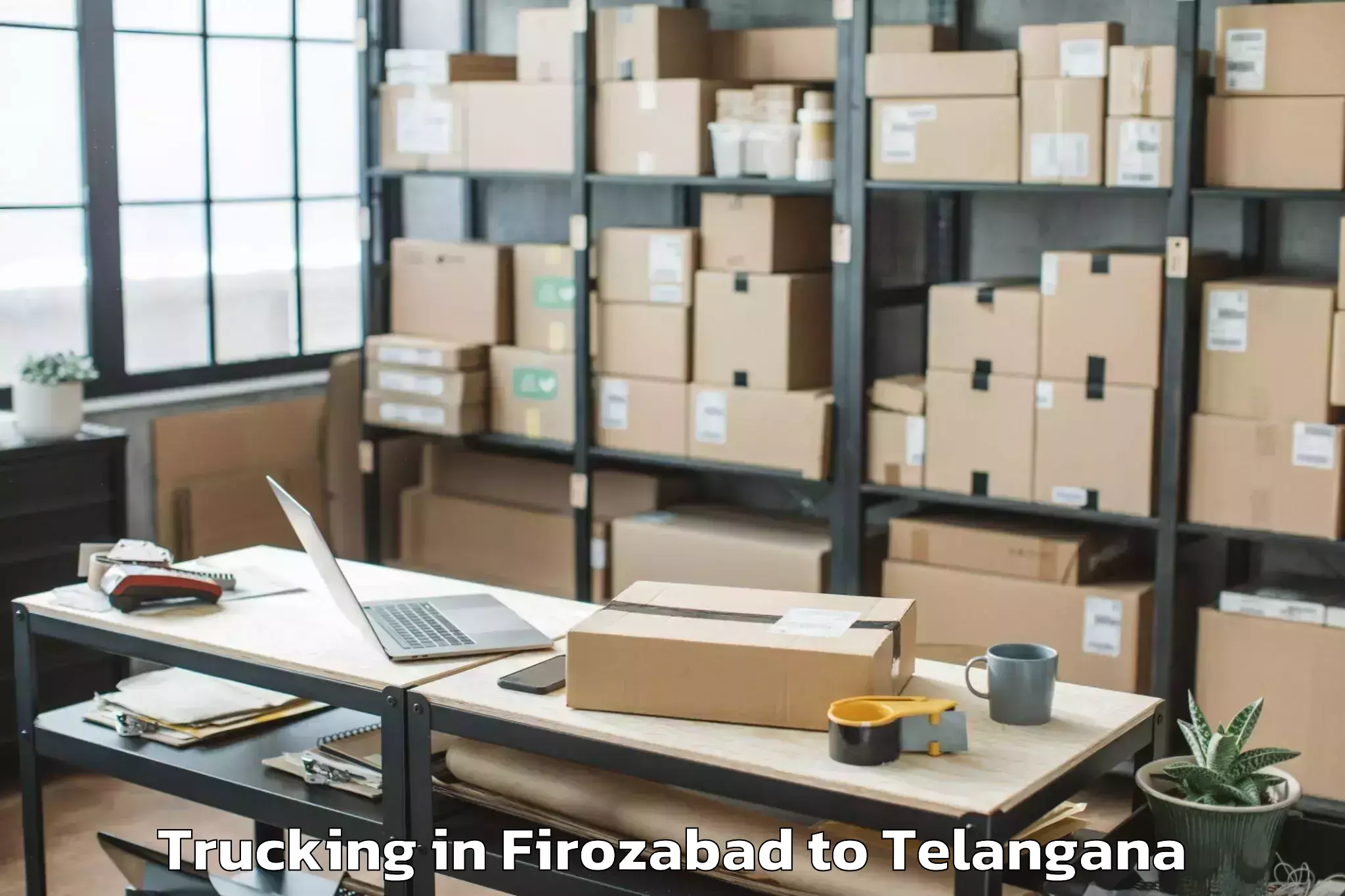 Book Firozabad to Jannaram Trucking Online